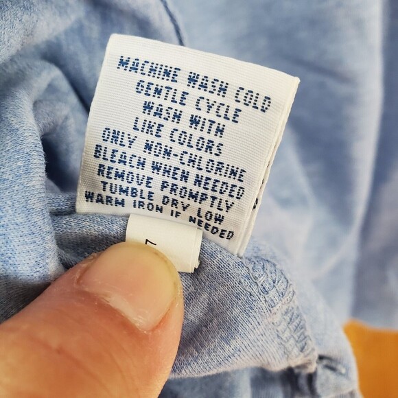 Polo Ralph Lauren Polo Shirt Size Large Blue Pima Soft Touch Colorful Logo - Picture 15 of 16